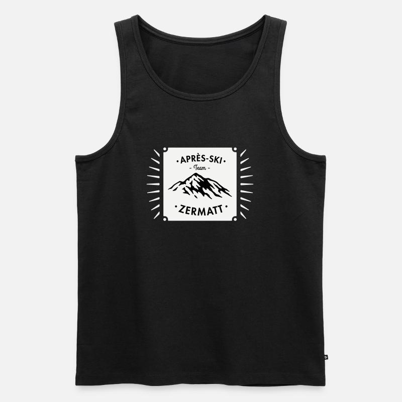 Après-Ski Zermatt - Männer Premium Bio Tank Top - Schwarz