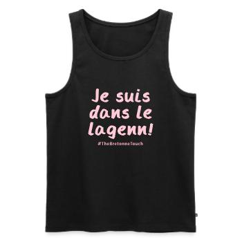 Je suis dans le lagenn !! - Débardeur bio Premium Homme - noir - Devant - Michal (187cm)