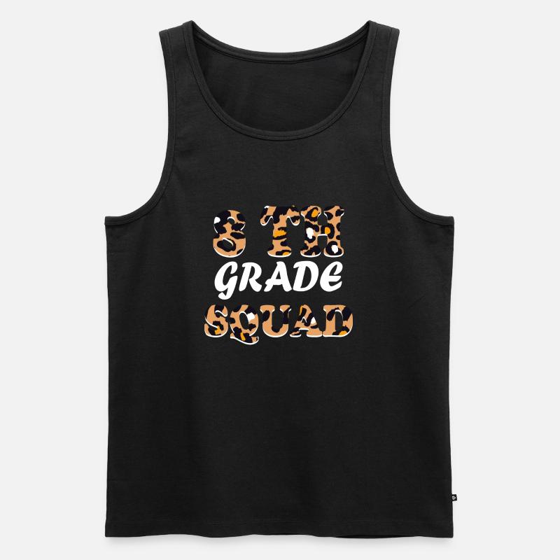 Leopard Lehrergeschenke der 8. Klasse - Männer Premium Bio Tank Top - Schwarz