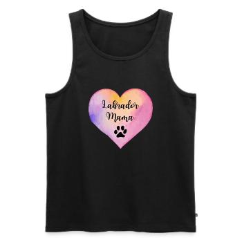 Labrador Mama - Männer Premium Bio Tank Top - Schwarz - Vorne - Michal (187cm)
