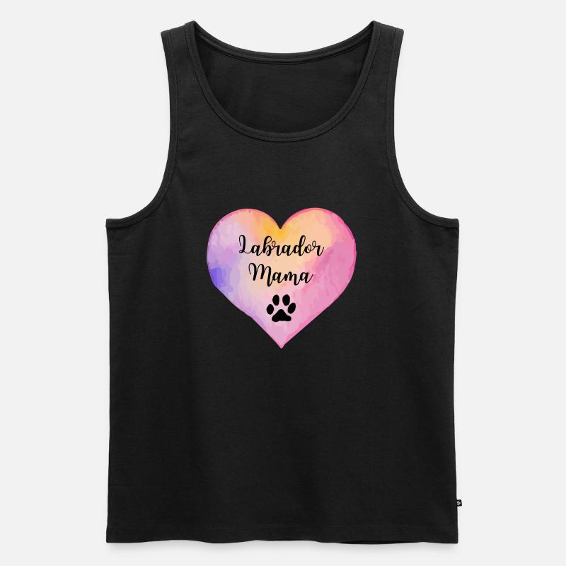 Labrador Mama - Männer Premium Bio Tank Top - Schwarz