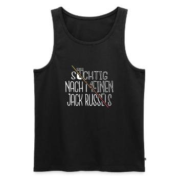 flower power bird humor child - Männer Premium Bio Tank Top - Schwarz - Vorne - Michal (187cm)