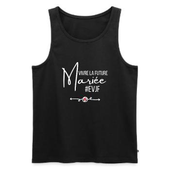 Vivre la future mariée - Débardeur bio Premium Homme - noir - Devant - Michal (187cm)
