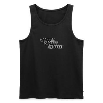 Coffee coffee coffee - Men's Premium Organic Tank Top - black - Front - Michal (187cm)
