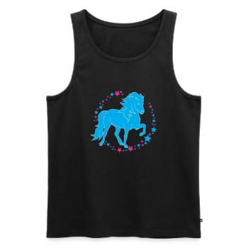 Tölter Sterne - Männer Premium Bio Tank Top - Schwarz - Vorne - Michal (187cm)