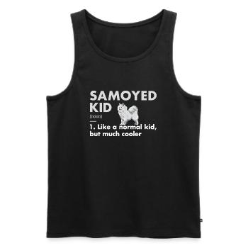 Définition de l'enfant Samoyède - Débardeur bio Premium Homme - noir - Devant - Michal (187cm)