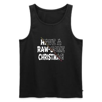 humor dinosaur moon birthday present idea - Männer Premium Bio Tank Top - Schwarz - Vorne - Michal (187cm)