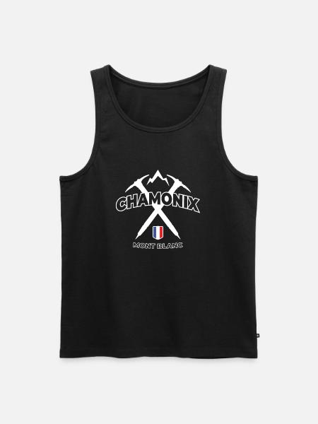 Chamonix Mont Blanc | Mountaineering | Climbing - Men's Premium Organic Tank Top - black