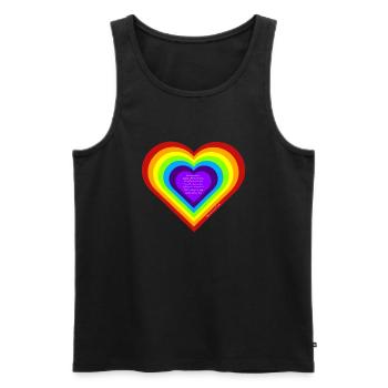 7 Spectrums of Love - Men's Premium Organic Tank Top - black - Front - Michal (187cm)