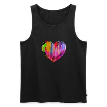 BEN HeartForm - Débardeur bio Premium Homme - noir - Devant - Michal (187cm)