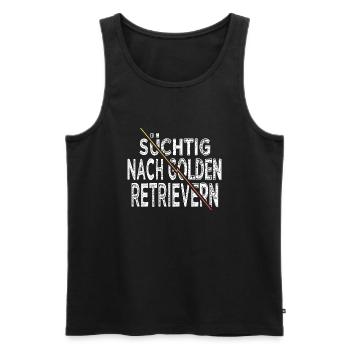 witzig bachhund lieben pudel - Männer Premium Bio Tank Top - Schwarz - Vorne - AI Model Male 178 light (178cm)