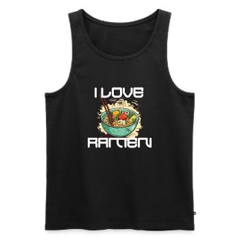 I Love Ramen - Männer Premium Bio Tank Top - Schwarz - Vorne - AI Model Male 178 light (178cm)