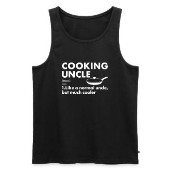 Cook Uncle Definition Cooking - Men's Premium Organic Tank Top - black - Front - Michal (187cm)
