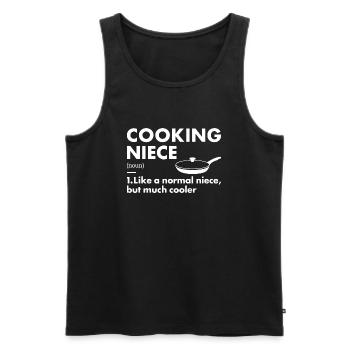 Cook Niece Definition Cooking - Men's Premium Organic Tank Top - black - Front - Michal (187cm)