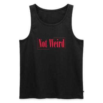 Nicht seltsam - Männer Premium Bio Tank Top - Schwarz - Vorne - AI Model Male 178 light (178cm)