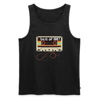 Legendary vintage 1987 - Men's Premium Organic Tank Top - black - Front - Michal (187cm)