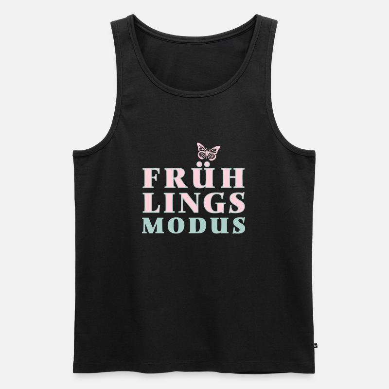 Spring Mode - Spring is here! - Men's Premium Organic Tank Top - black