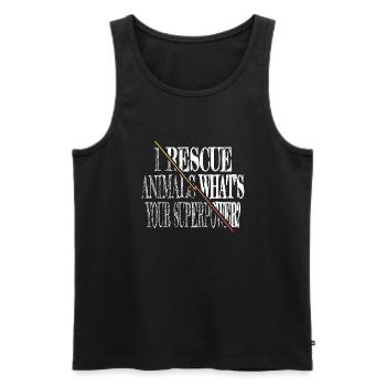 animals animal rescue birthday funny quote - Men's Premium Organic Tank Top - black - Front - Michal (187cm)