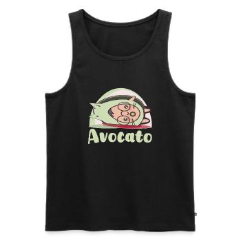 Lol Cool Jeu De Mots Avocat Dessin Animé Avocato Chats - Débardeur bio Premium Homme - noir - Devant - Michal (187cm)