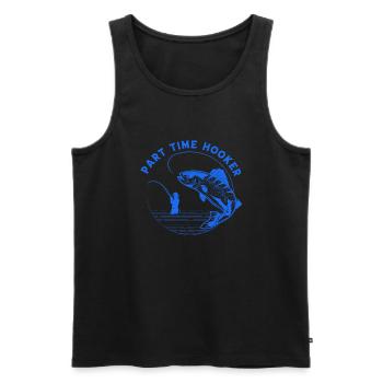 fish, fish, fishing, lake, sea, fishing, fauna, exotic - Men's Premium Organic Tank Top - black - Front - AI Model Male 178 light (178cm)