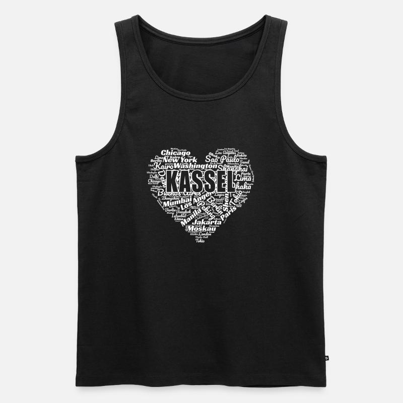 KASSEL - Männer Premium Bio Tank Top - Schwarz