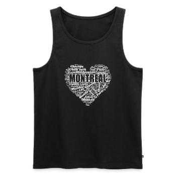 MONTRÉAL - Débardeur bio Premium Homme - noir - Devant - Michal (187cm)