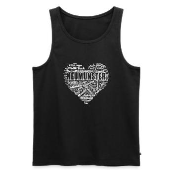 NEUMÜNSTER - Männer Premium Bio Tank Top - Schwarz - Vorne - Michal (187cm)