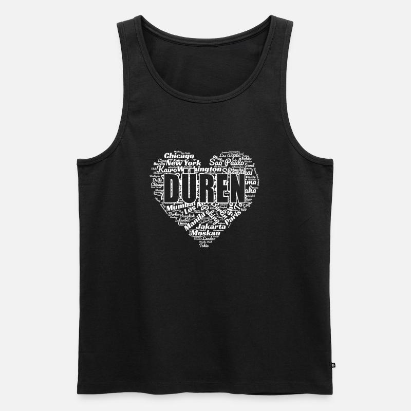 DÜREN - Männer Premium Bio Tank Top - Schwarz