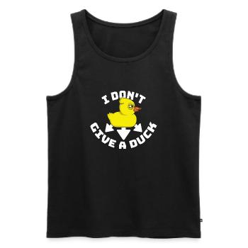 Lustig Ich gebe keine Ente Gummienten Sarkasmus - Männer Premium Bio Tank Top - Schwarz - Vorne - Michal (187cm)