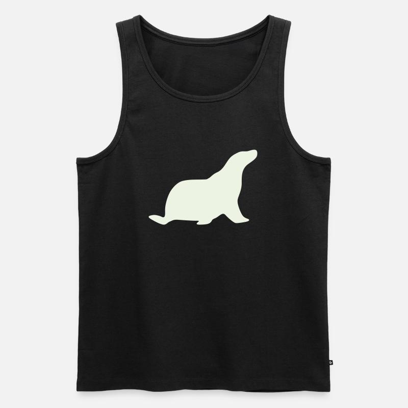 robbe white - Männer Premium Bio Tank Top - Schwarz