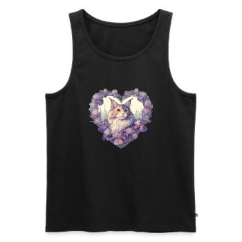 MaineCoon Iris - Men's Premium Organic Tank Top - black - Front - AI Model Male 178 light (178cm)