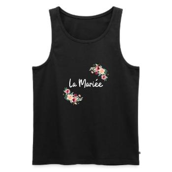 The Bride Flowers - Men's Premium Organic Tank Top - black - Front - Michal (187cm)