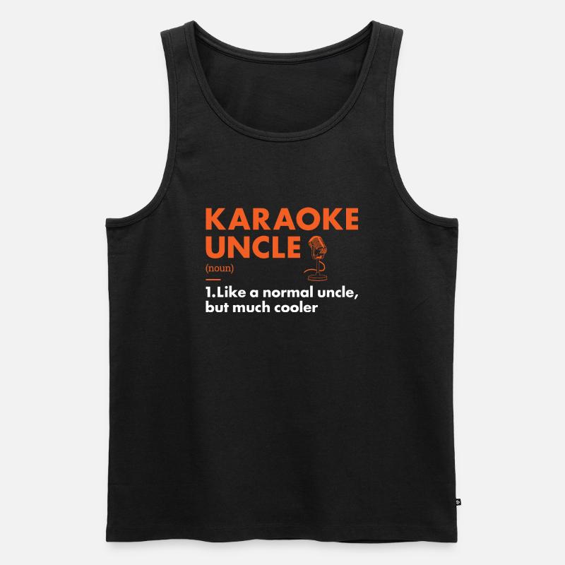 Singer Uncle Definition Karaoke - Männer Premium Bio Tank Top - Schwarz