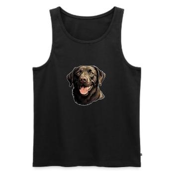 Labrador Retriever - Männer Premium Bio Tank Top - Schwarz - Vorne - Michal (187cm)