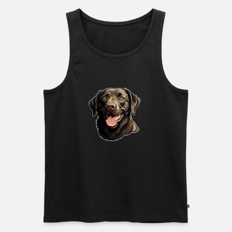 Labrador Retriever - Männer Premium Bio Tank Top - Schwarz