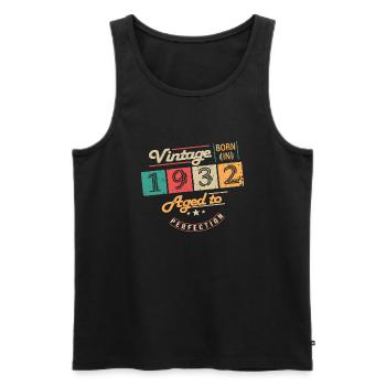 Original 1932 Jahrgang - 1932 Geburtstagsgeschenk - Männer Premium Bio Tank Top - Schwarz - Vorne - Michal (187cm)