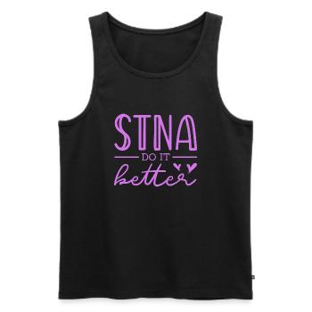 STNA do it better State tested Nursing assistant - Men's Premium Organic Tank Top - black - Front - Michal (187cm)