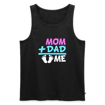 Mom Plus Dad Me Pregnant Belly Pregnancy - Men's Premium Organic Tank Top - black - Front - AI Model Male 178 light (178cm)