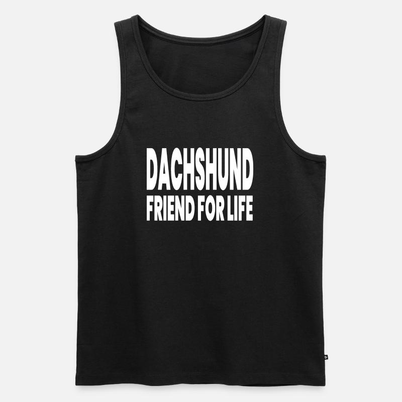 Dackel - Männer Premium Bio Tank Top - Schwarz