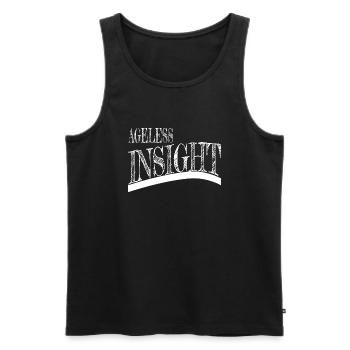 birthday present idea mindfulness wise choices - Men's Premium Organic Tank Top - black - Front - Michal (187cm)