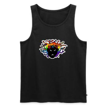Medusa angry af : Sticky Queer Pride - Men's Premium Organic Tank Top - black - Front - Michal (187cm)