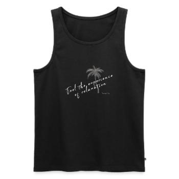 Experience - Men's Premium Organic Tank Top - black - Front - AI Model Male 178 light (178cm)