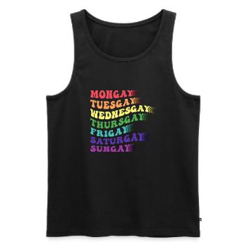 Be You LGBTQ Gay Lesbian Bi Trans Pride Colorful - Men's Premium Organic Tank Top - black - Front - Michal (187cm)