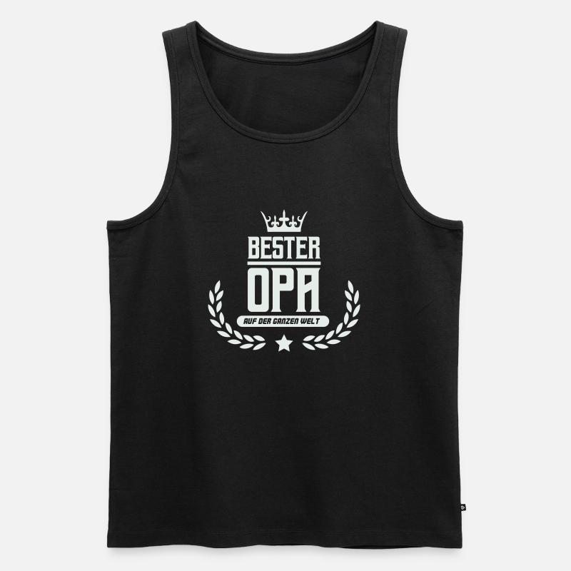 bester opa der welt - Männer Premium Bio Tank Top - Schwarz