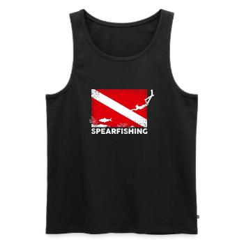 Spearfishing Scubadiving - Männer Premium Bio Tank Top - Schwarz - Vorne - AI Model Male 178 light (178cm)