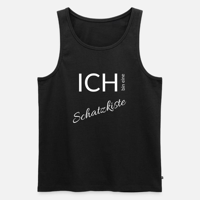 Ich bin eine Schatzkiste - Männer Premium Bio Tank Top - Schwarz