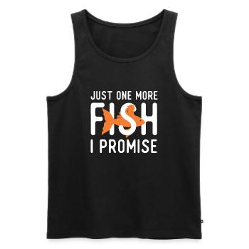Juste un poisson de plus, je vous le promets - Fishkeeper - Débardeur bio Premium Homme - noir - Devant - AI Model Male 178 light (178cm)