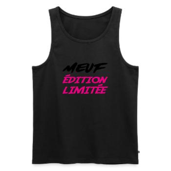 MEUF édition limitée - Débardeur bio Premium Homme - noir - Devant - Michal (187cm)