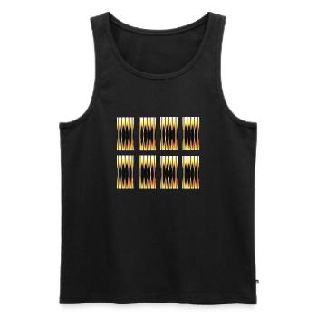 Unique-color - Men's Premium Organic Tank Top - black - Front - AI Model Male 178 light (178cm)
