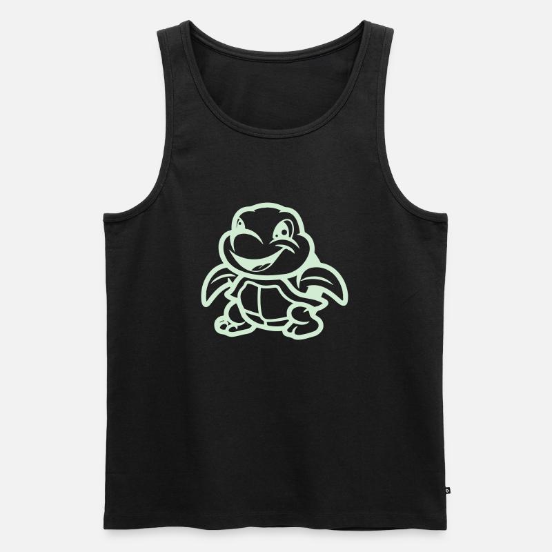 schildkröte comic - Männer Premium Bio Tank Top - Schwarz